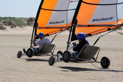 Blokarten op het strand